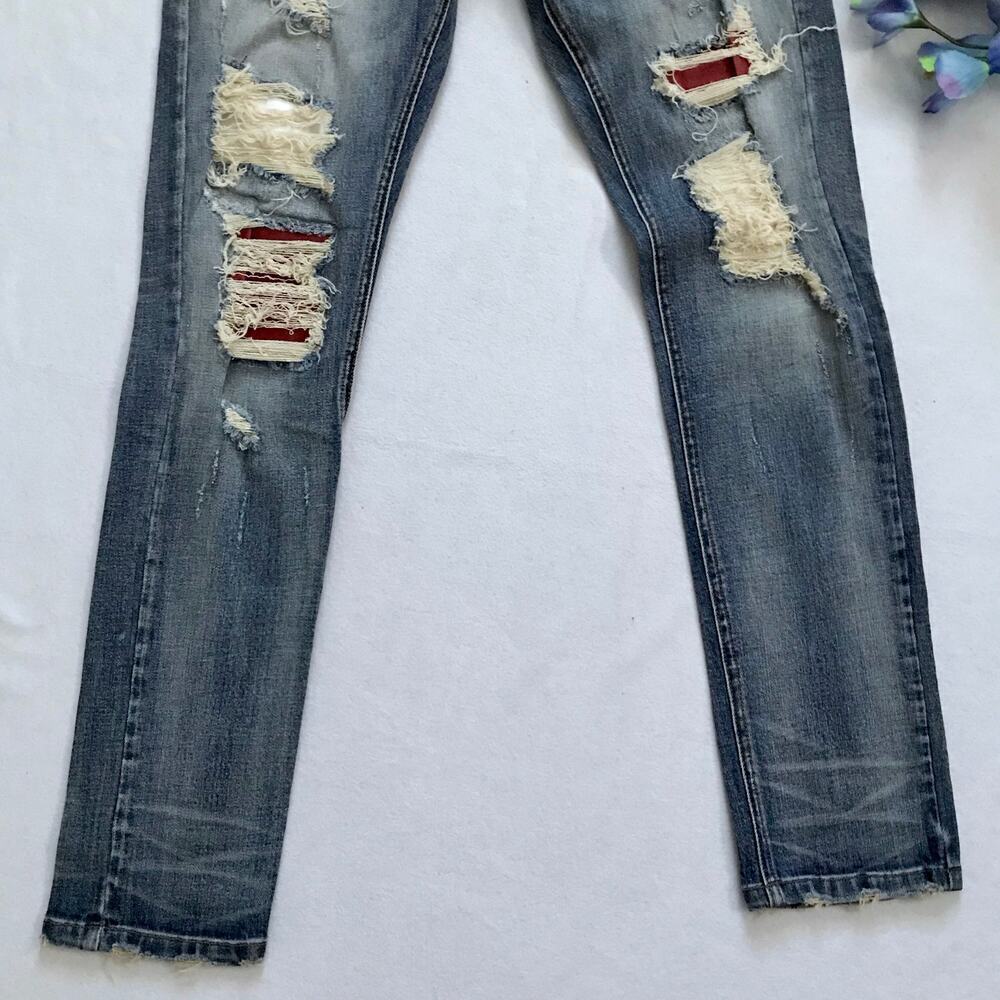 Heritage by America NWOT Distressed Skinny Jeans Men 32 x 33 - Picture 6 of 13